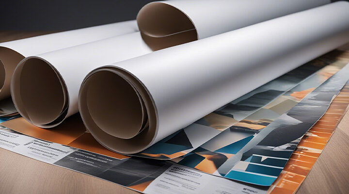 Exemple de différents types de papier pour l'impression offset avec des échantillons de textures et de finitions.